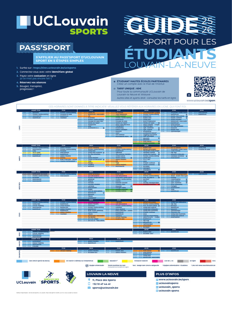 UCLouvain Sports: Core & HIIT Training | PDF | Physical Exercise