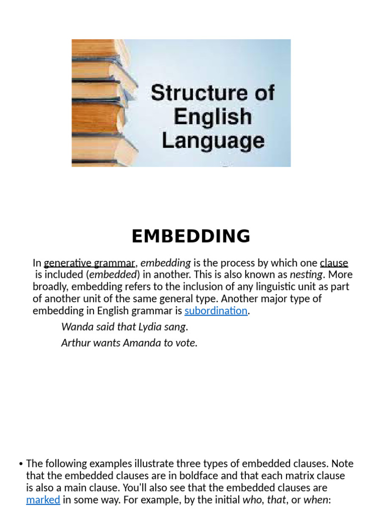 Understanding Clause Embedding in Grammar | PDF