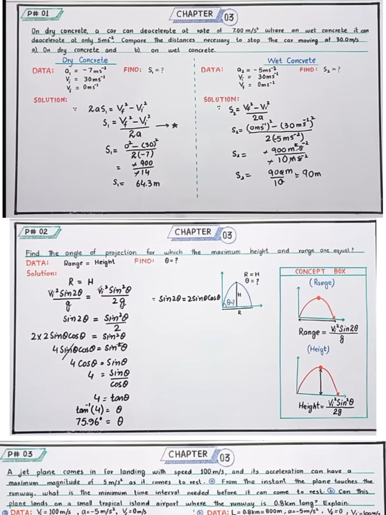 Chapter 3 Numericals | PDF