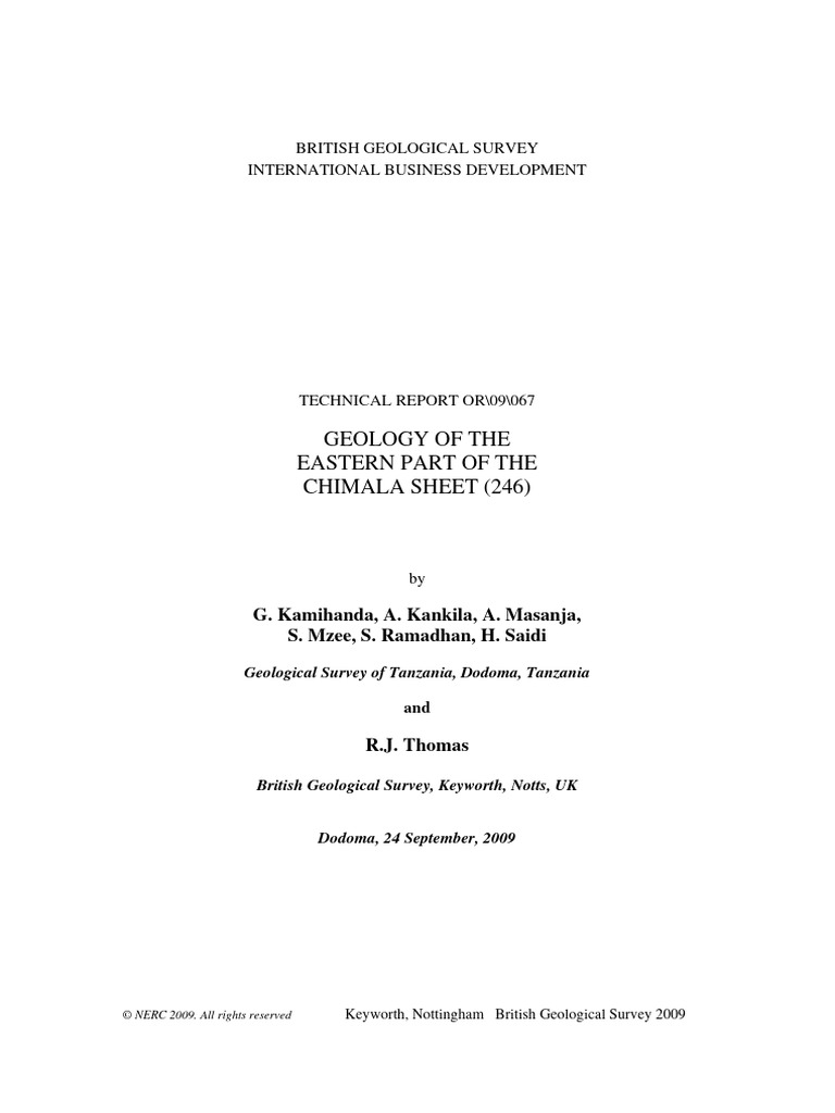 Geology of The Eastern Part of The Chima | PDF | Granite | Rock (Geology)