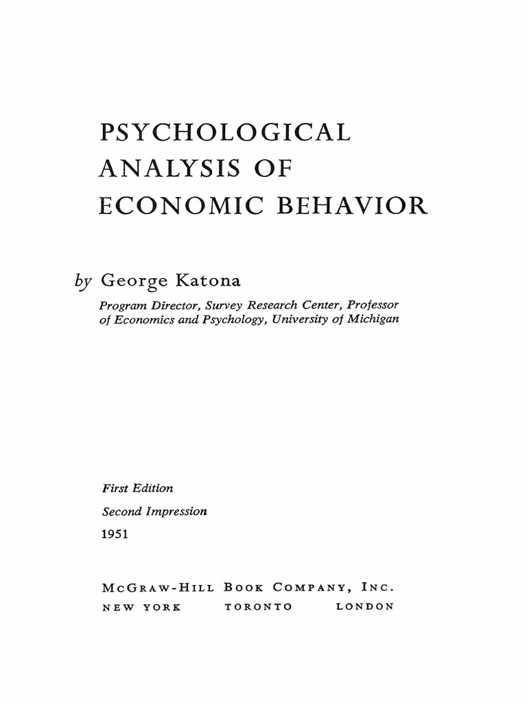 2015.187140.psychological Analysis of Economic Behavior | PDF
