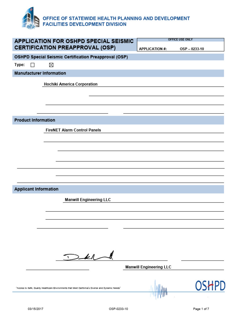 Seismic Certification 2017 | PDF