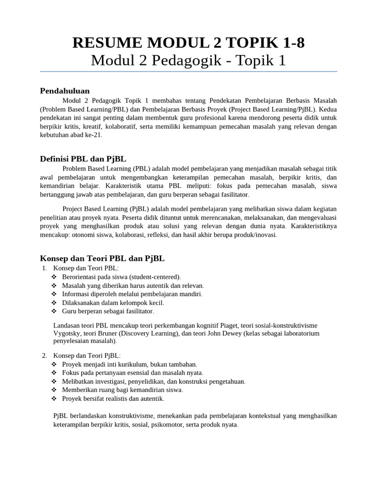 Resume Modul 2, Topik 1-8 | PDF
