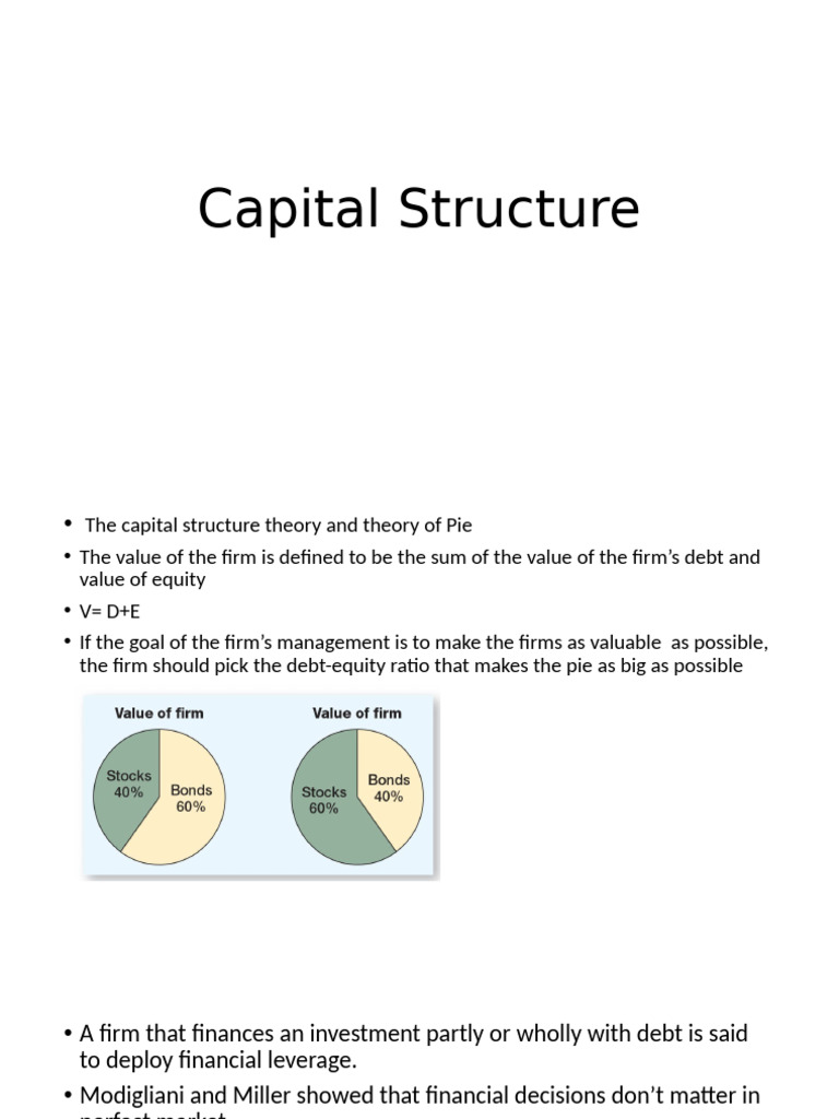 Capital Structure and MM Approach | PDF | Capital Structure | Cost Of ...