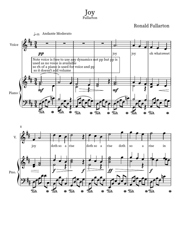 Joyful Piano and Voice Composition | PDF