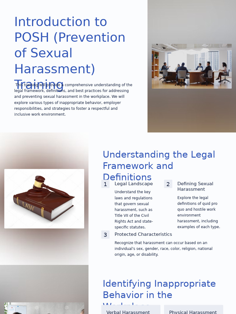 POSH Training: Preventing Workplace Harassment | PDF | Sexual ...