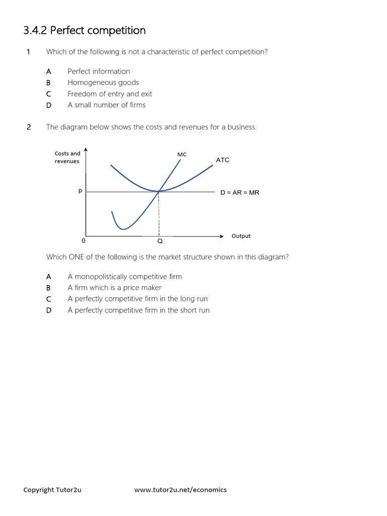 3.4.2 Perfect Competition | PDF | Perfect Competition | Economic ...