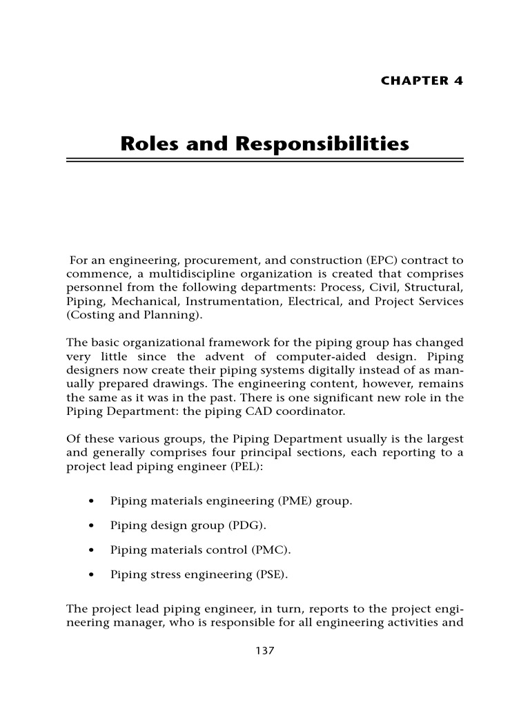 EPC Contract Piping Roles Overview | PDF | Specification (Technical ...