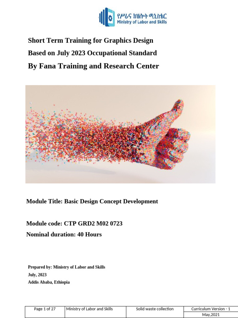 Graphics Design Training Module Overview | PDF | Adobe Photoshop | Page ...