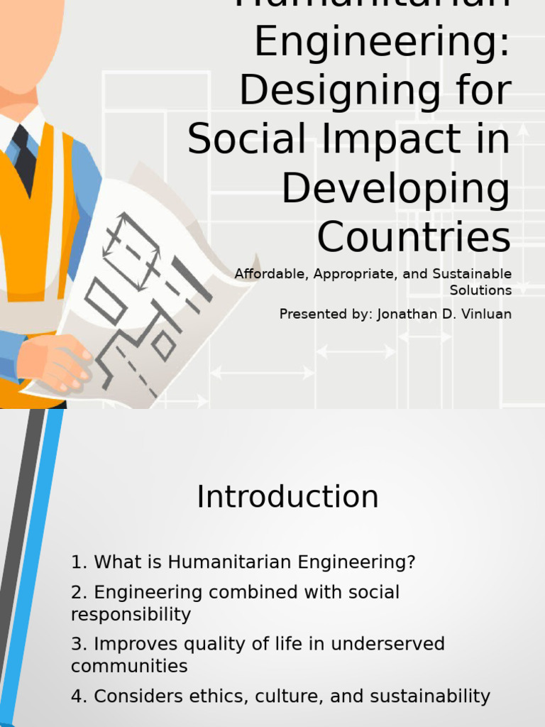 Humanitarian Engineering Presentation | PDF | Drinking Water | Natural ...