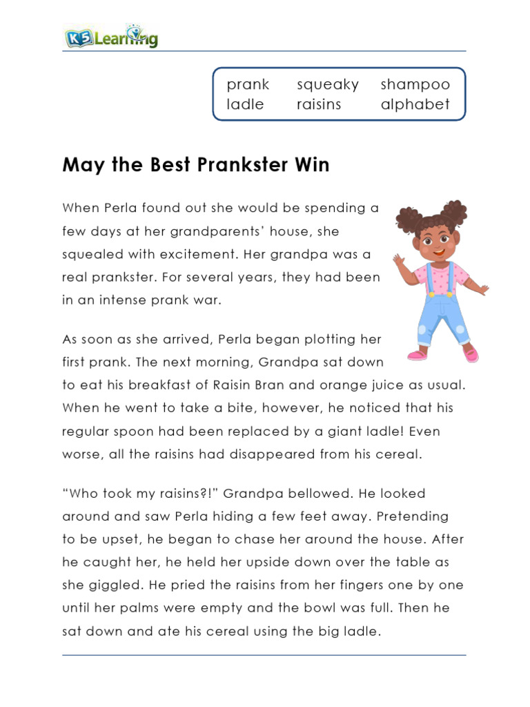 Prank Wars: Perla and Grandpa's Fun | PDF | Breads