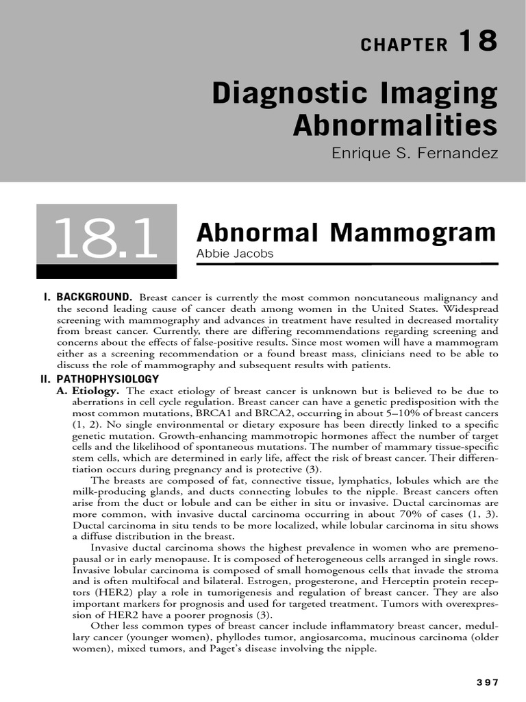 Breast Cancer Diagnostic Imaging Guide | PDF | Mammography | Breast Cancer