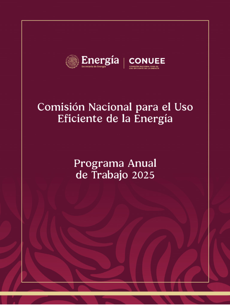 Programa Anual de Trabajo CONUEE 2025 | PDF | Uso eficiente de energía ...