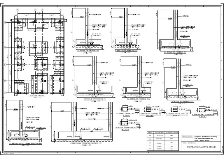 Foundation Layout for Residential Building | PDF | Chess Theory | Chess