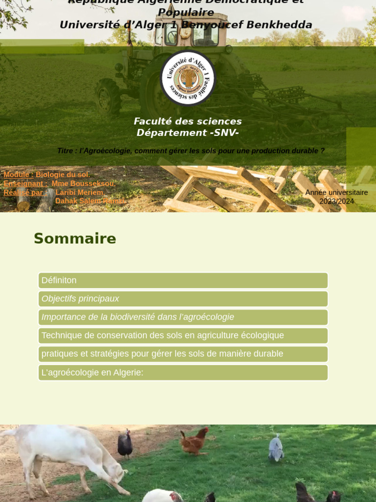 Gestion durable des sols en agroécologie | PDF | Sol (pédologie ...