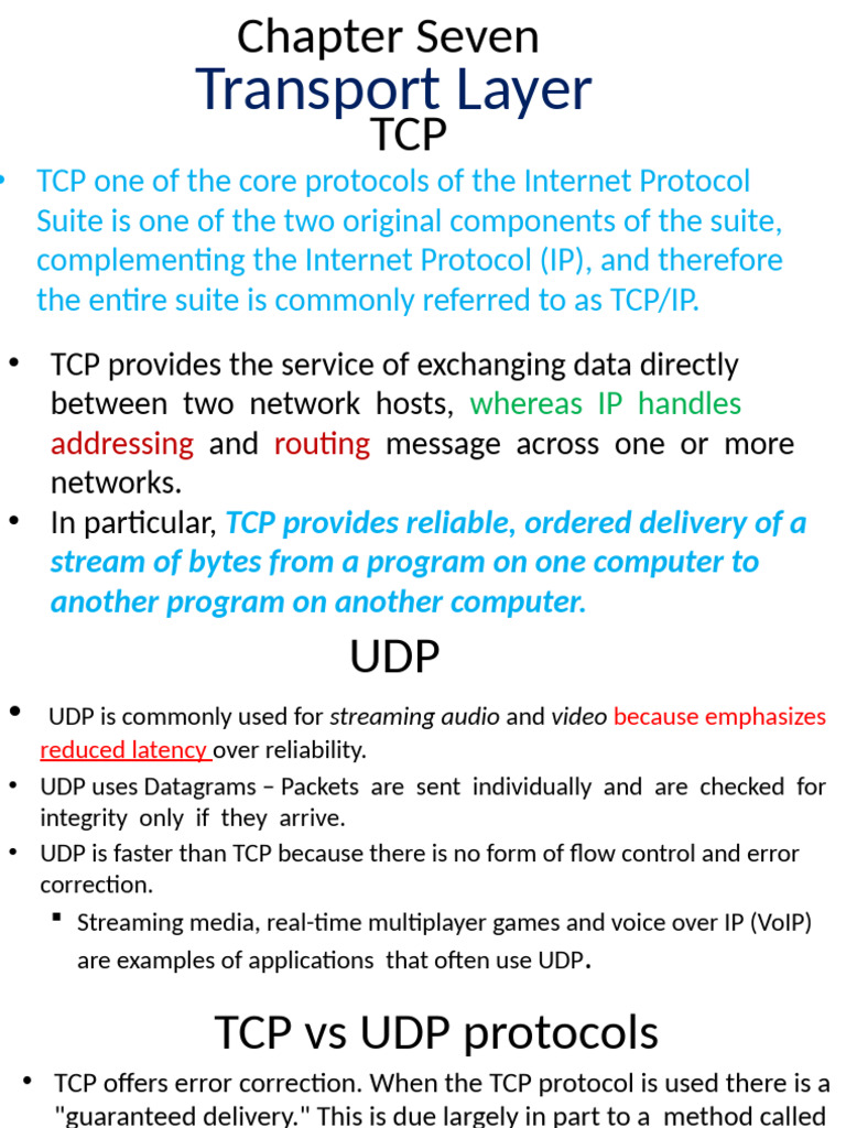 TCP vs UDP: Understanding Protocols | PDF | Transmission Control ...