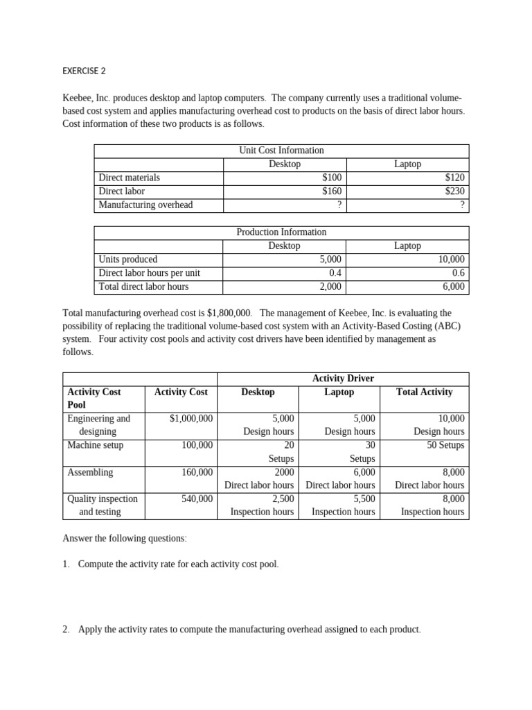 ABC vs. Traditional Costing Analysis | PDF | Gross Margin | Desktop ...