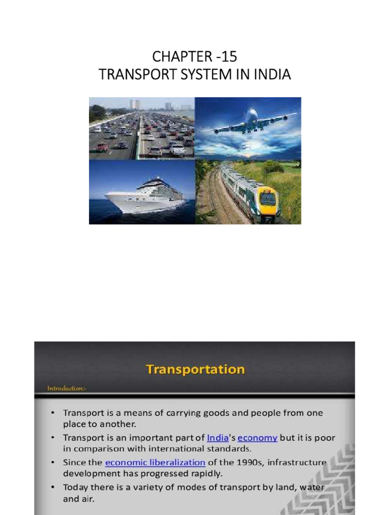Transport System Overview in India | PDF