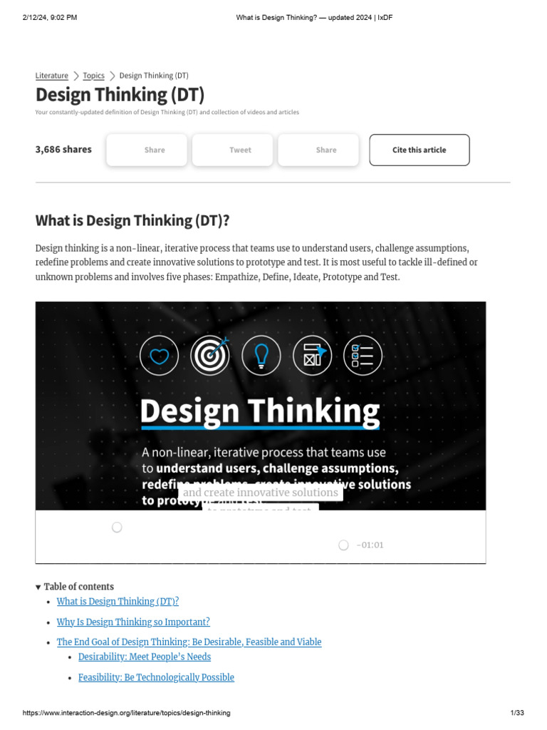 Understanding Design Thinking Frameworks | PDF | Design Thinking ...