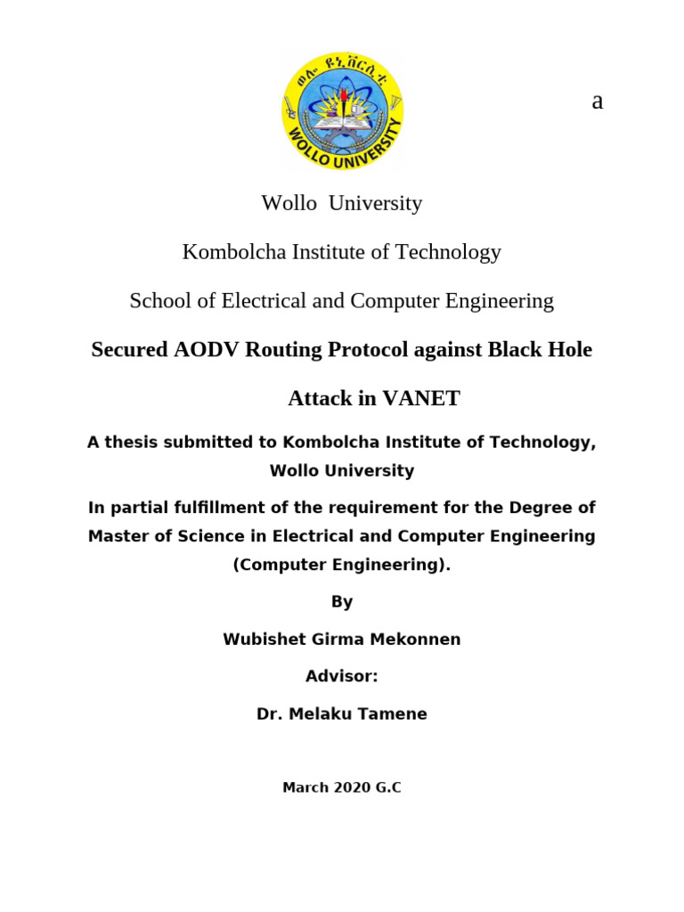 Wub Final Doc - Edited.docx1 | PDF | Routing | Wireless Ad Hoc Network