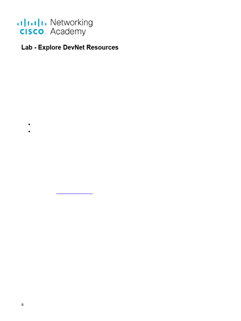 Exploring Cisco DevNet Resources | PDF | Computing | Software