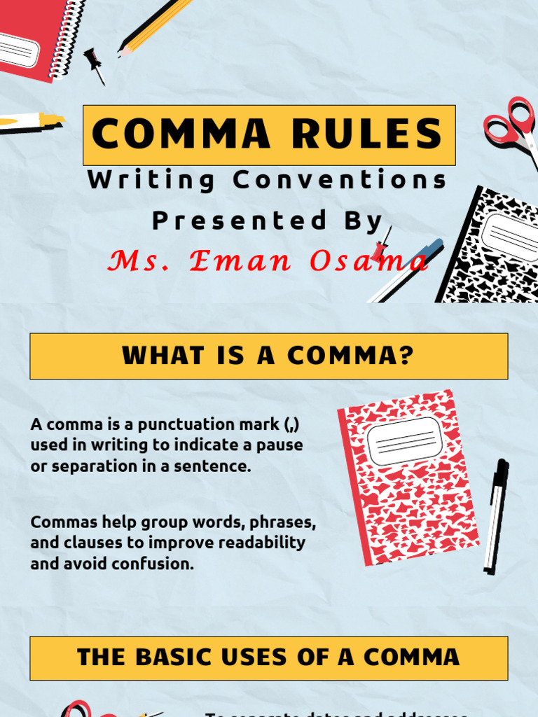 Comma Usage in Lists and Phrases | PDF | Comma | Syntax