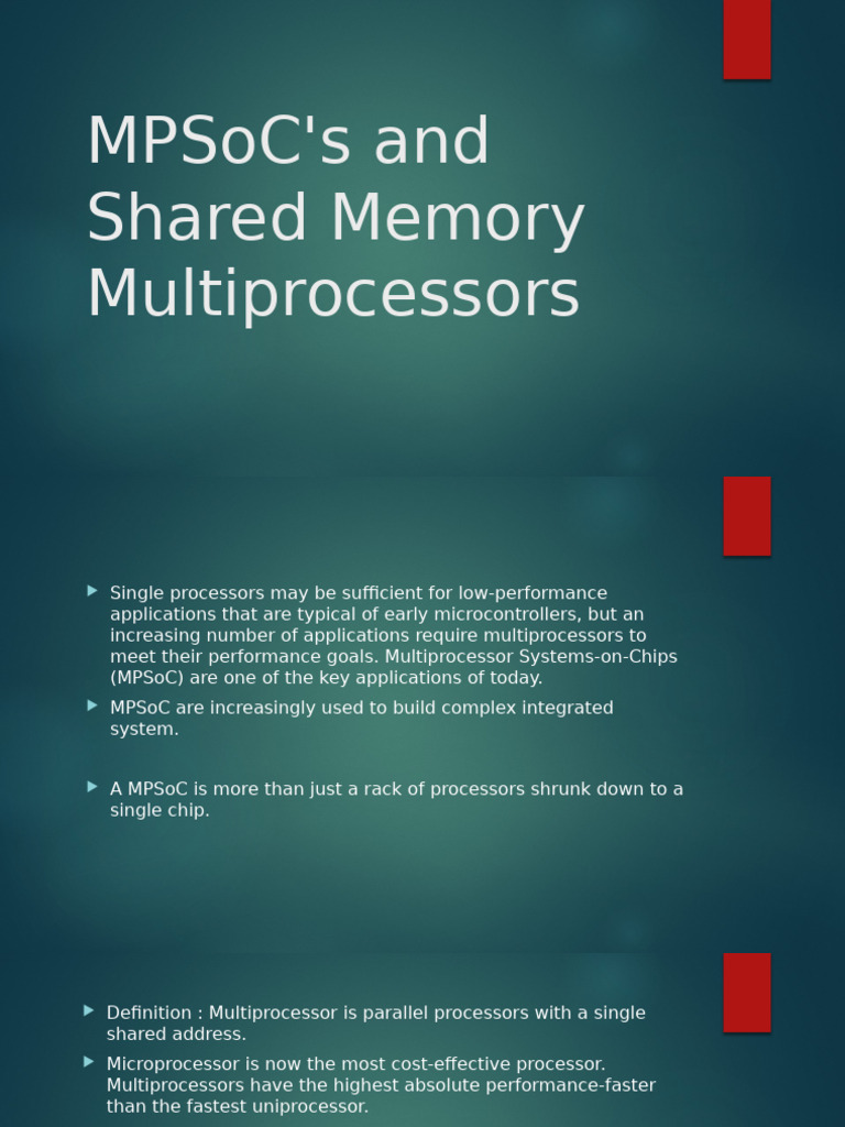 Understanding MPSoCs and Shared Memory | PDF | System On A Chip ...