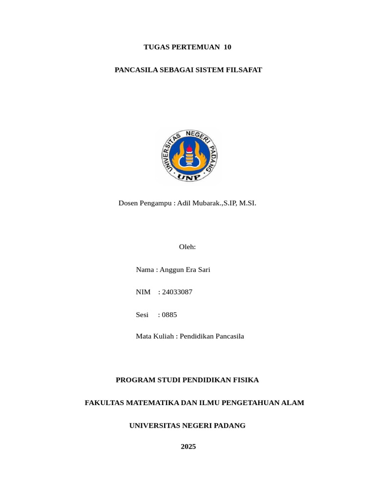 TUGAS PERTEMUAN 10 | PDF
