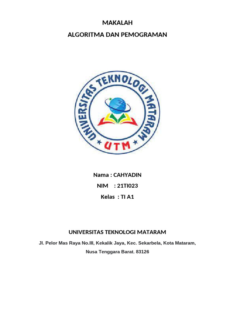 Algoritma dan Pemrograman Dasar C | PDF