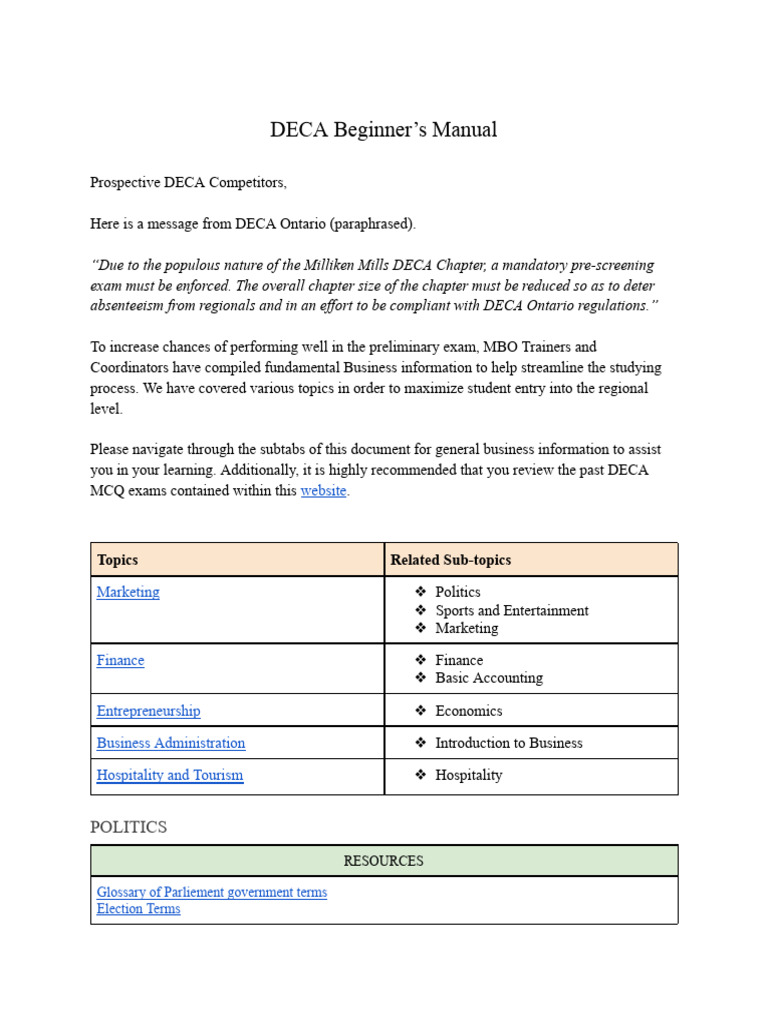 DECA Beginner's Study Guide | PDF | Taxes | Loans