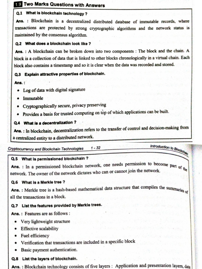 CBT Unit - 1 (2 Marks) | PDF