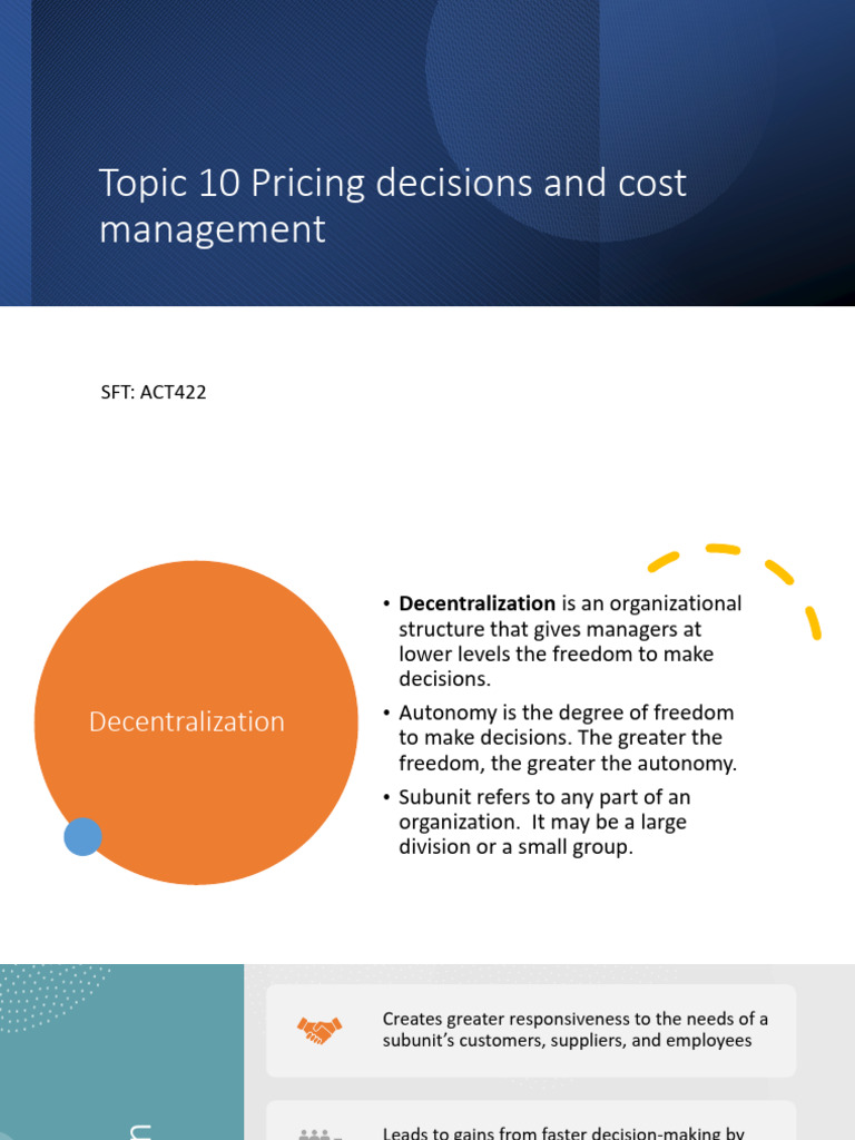 Decentralization and Performance Measures | PDF | Return On Investment ...