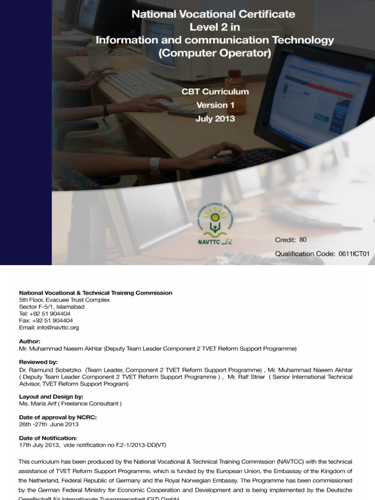 Computer Operator Training Curriculum | PDF | Computer Virus ...
