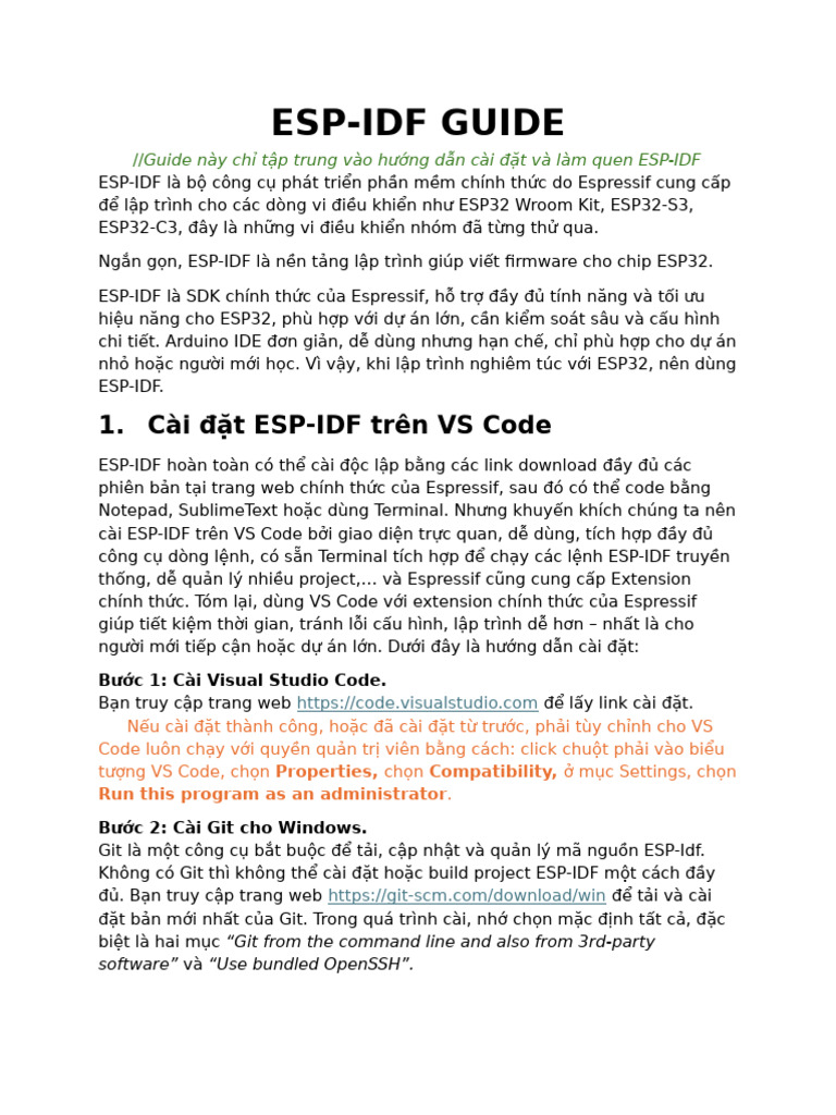 Esp Idf Guide | PDF
