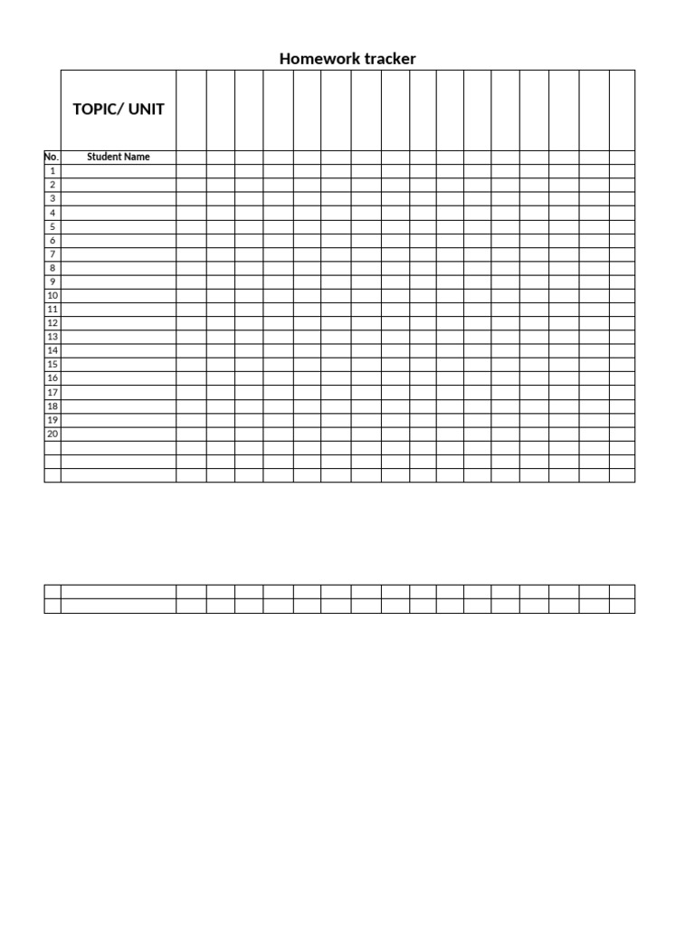 Homework Tracker | PDF