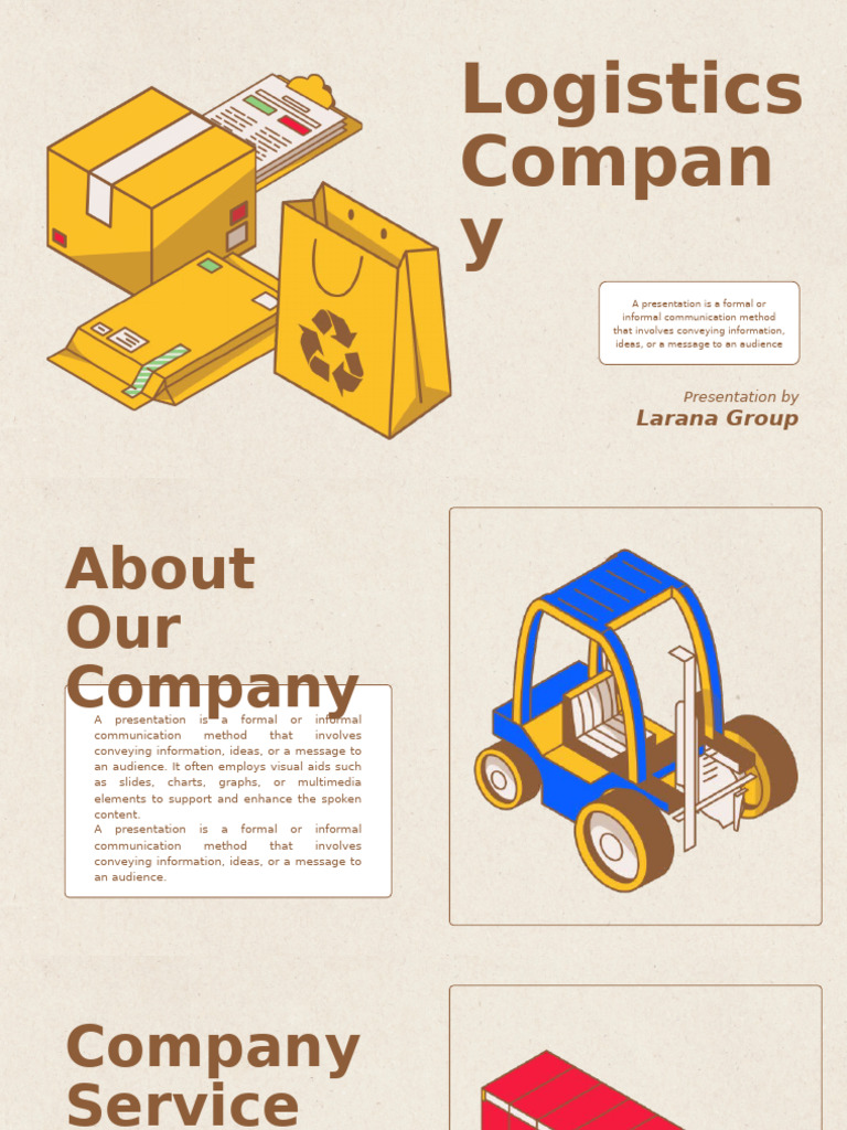 Yellow and Brown Modern Illustration Logistics Presentationdfgsdfgsdfg ...
