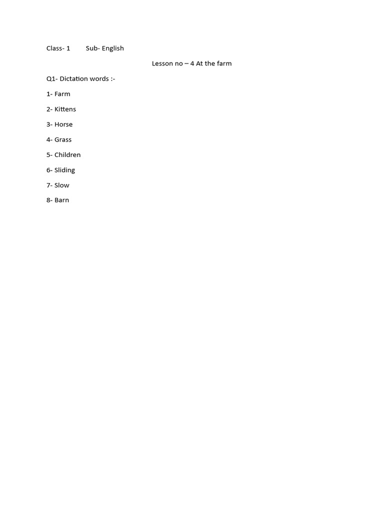 English Lesson No 4 | PDF