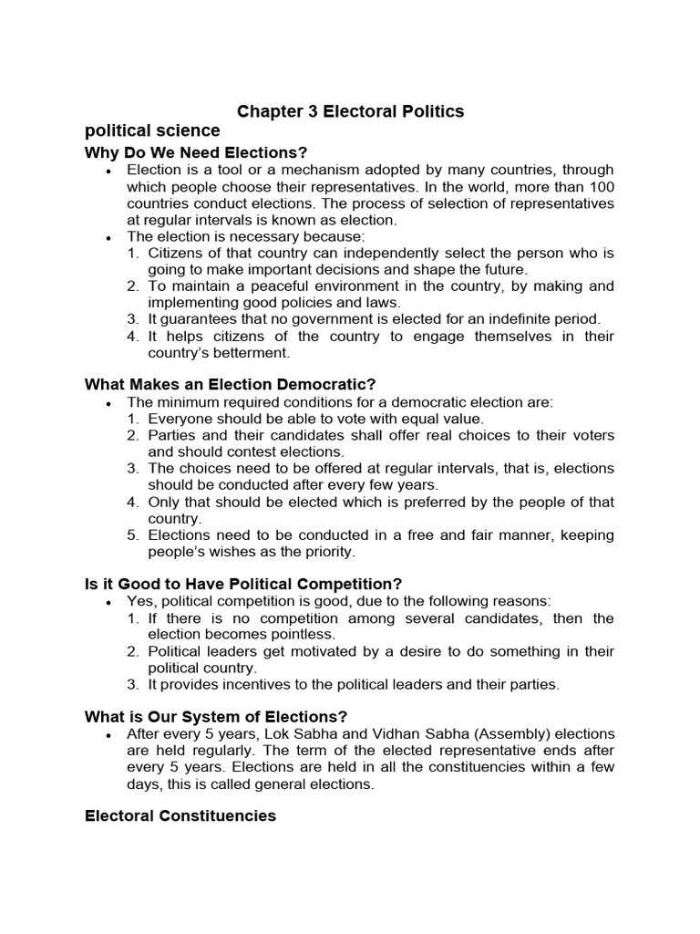 Understanding Electoral Politics in India | PDF | Elections | Electoral ...