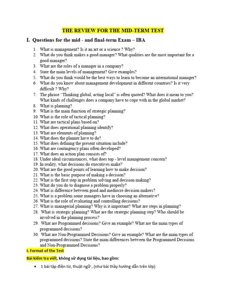 The Review For The Mid Ml124 | PDF | Cognition | Cognitive Science