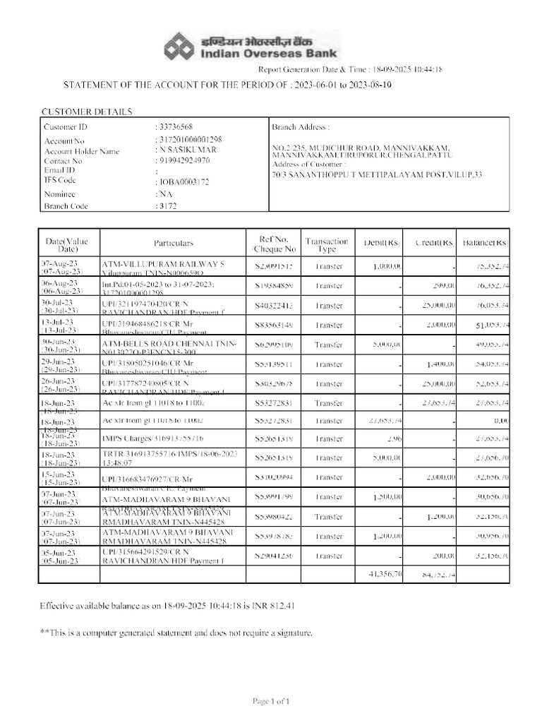 Iob Online | PDF
