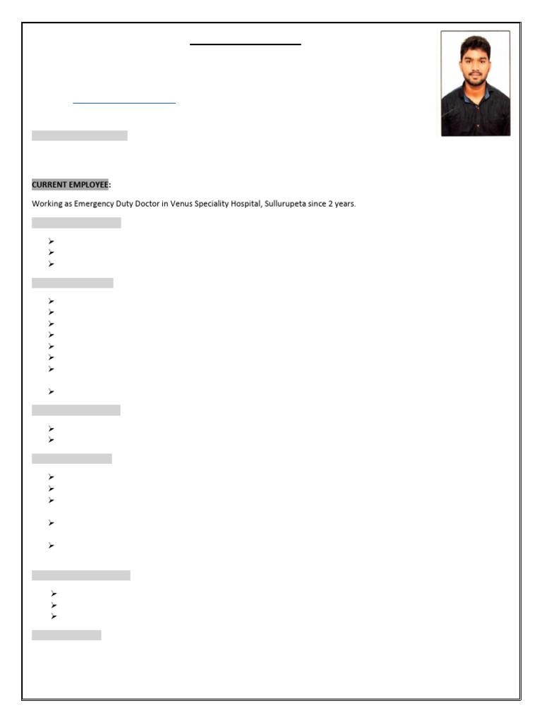 Dr. Prasanna Kumar Ragipati CV | PDF | Pain Management | Medicine