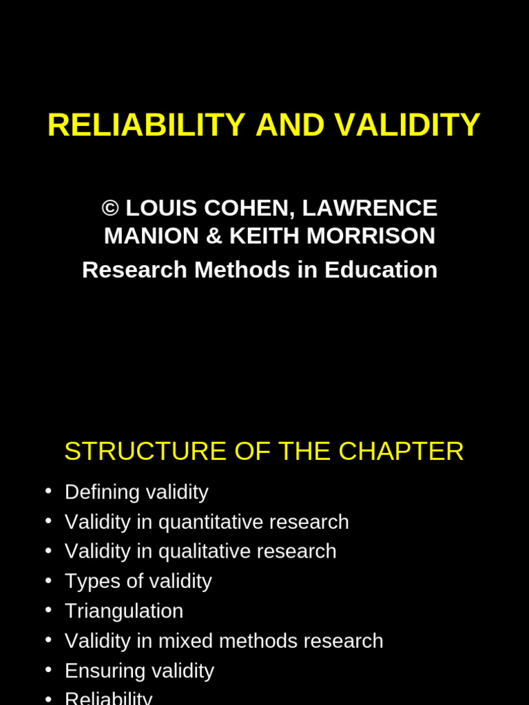 Understanding Validity in Research | PDF | Validity (Statistics ...