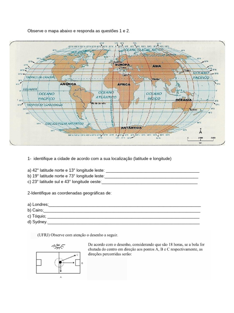 Observe o Mapa Abaixo e Responda As Questões 1 e 2 | PDF