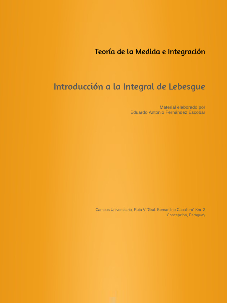 Medida | PDF | Medida (Matemáticas) | Integral