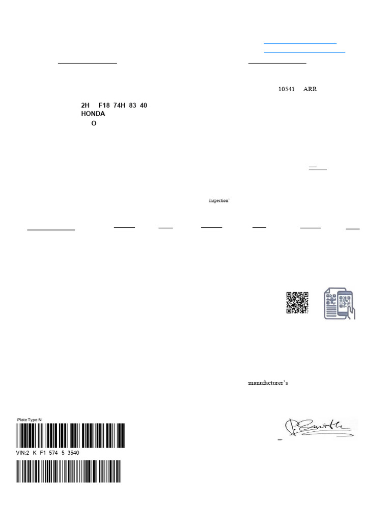 Texas Vehicle Registration & Inspection Report | PDF | National Highway ...