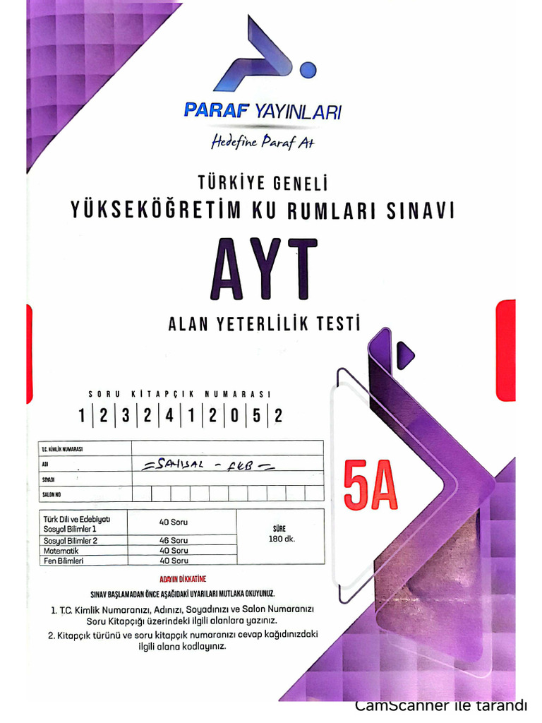 Paraf Yayınları AYT | PDF