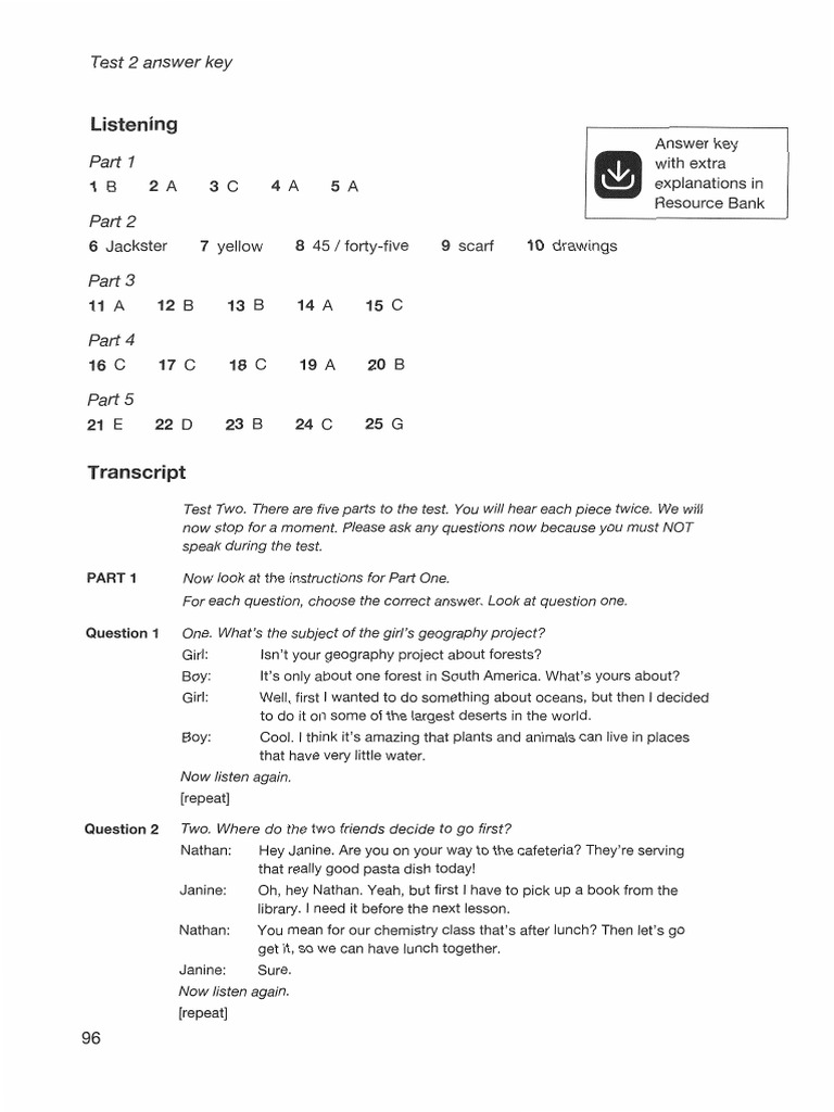 Test 2 Listening Transcript | PDF