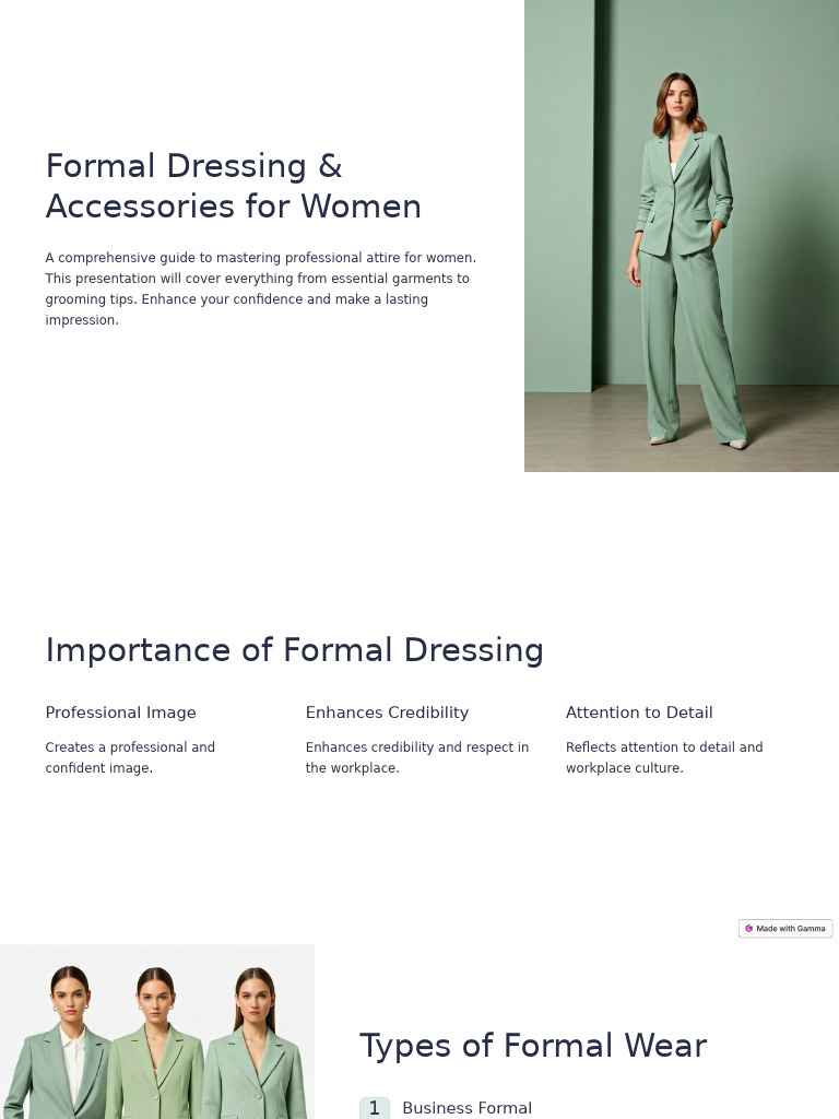 Women's Formal Dressing Guide | PDF | Clothing | Fashion