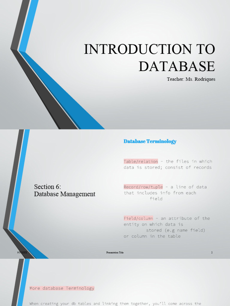Database Management Basics Guide | PDF
