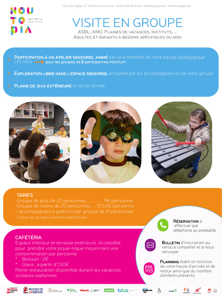 Réservation de Visites Groupes à Houtopia | PDF